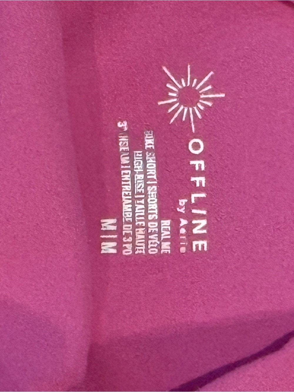 aerie Pink High-Waist Crossover Bike Shorts - Picture 4 of 4
